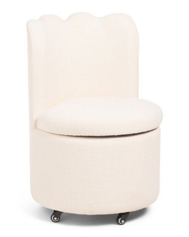 20x32 Vanity Chair With Storage And Casters | TJ Maxx
