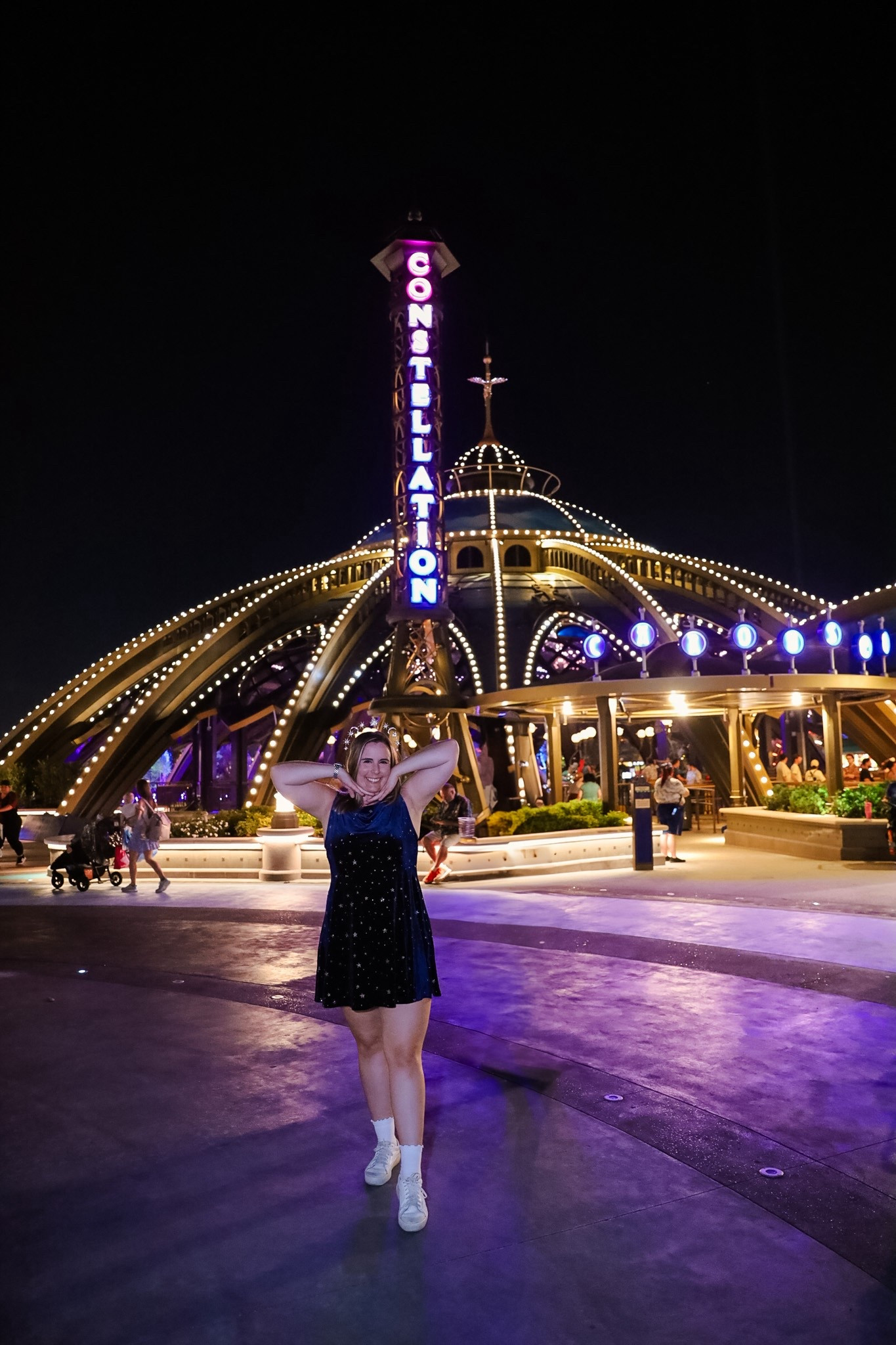 Get celestial with this fit! Perfect for Celestial Park at Epic Universe or any fun celestial occasion! Wearing an XL in the dress but it was a little big so I would size down to L. 8.5 in sneakers and the headband is the perfect addition to the fit.

#LTKMidsize #LTKFindsUnder50 #LTKFindsUnder100