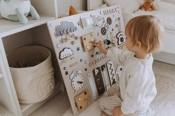 1st Birthday Gift Montessori Board Busy Board for Toddler - Etsy | Etsy (US)