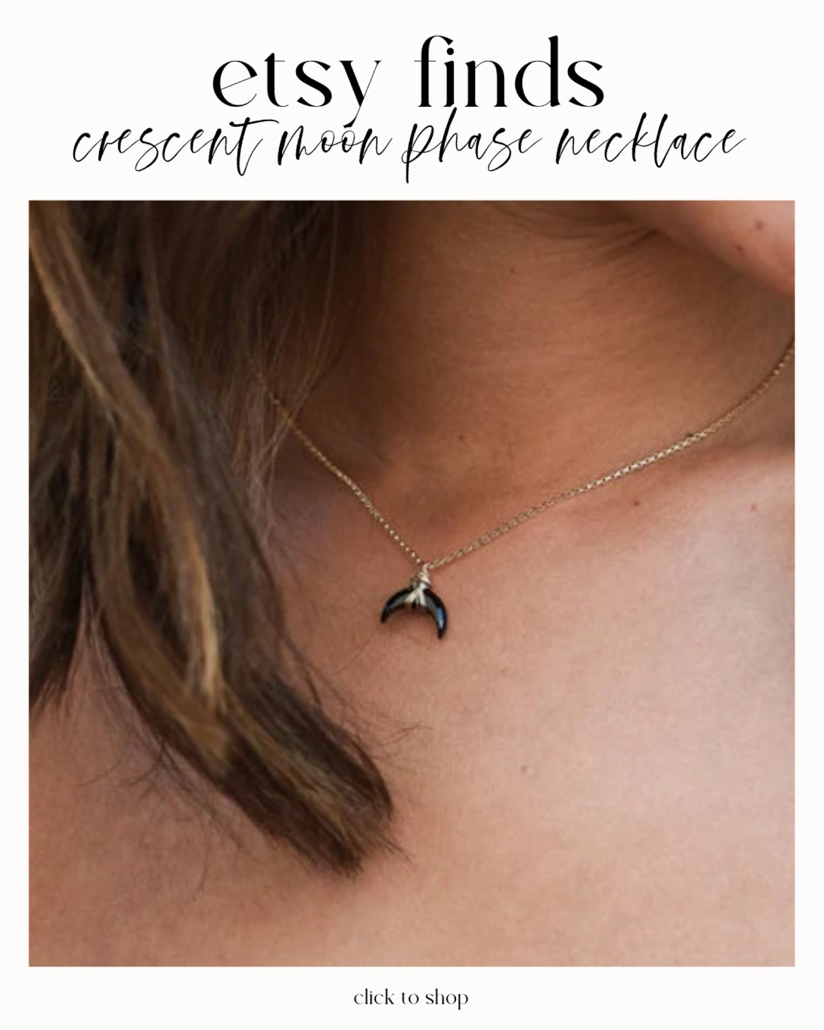 Etsy finds - tiny crescent moon phase necklace

#LTKstyletip