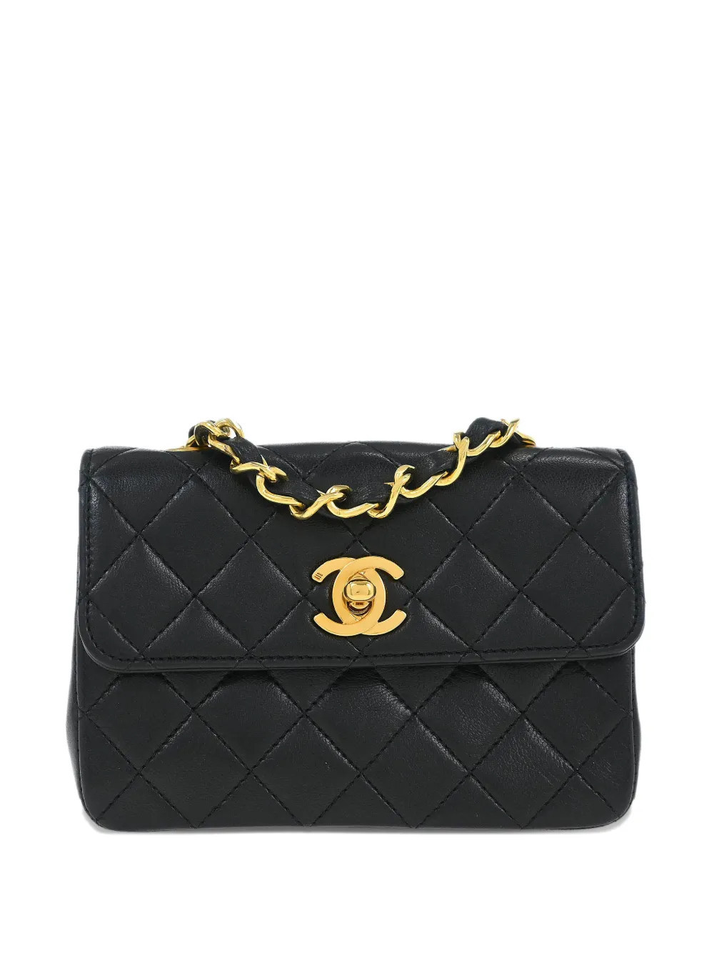 CHANEL Pre-Owned 1990 quilted shoulder bag - Black | Farfetch Global