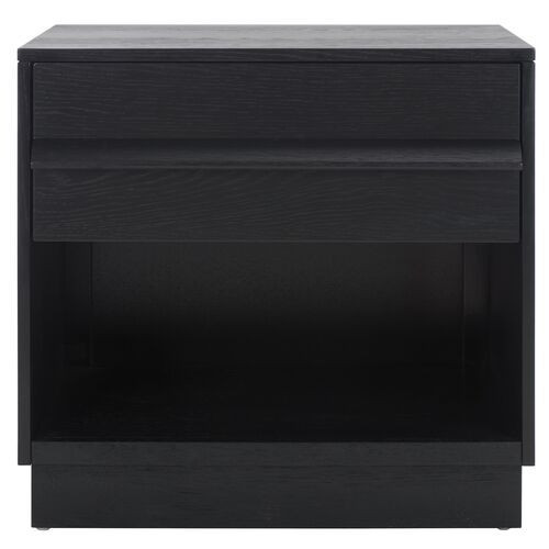Kaiah 1-Drawer Nightstand | Night Table, Bedside Shelf - Black, Offers Convenience, Storage, Organization | One Kings Lane