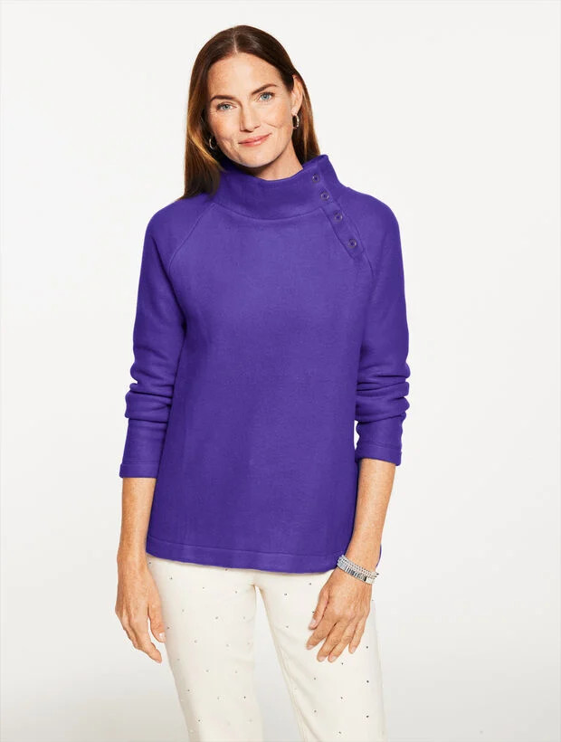 Fleece Mockneck Pullover | Talbots