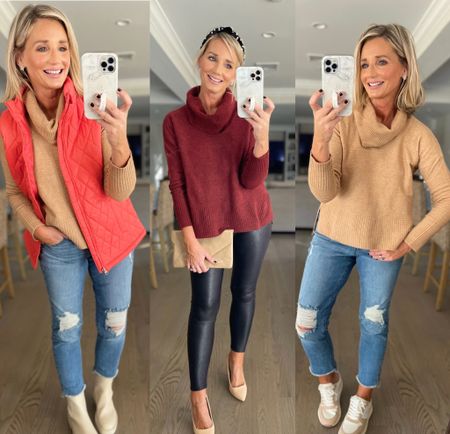 Casual vs Dressy! This cowl neck looks great however you want to wear it! Everything you see here fits true to size. 

Cowl neck | Turtleneck sweater 

#LTKsalealert #LTKunder50 #LTKstyletip
