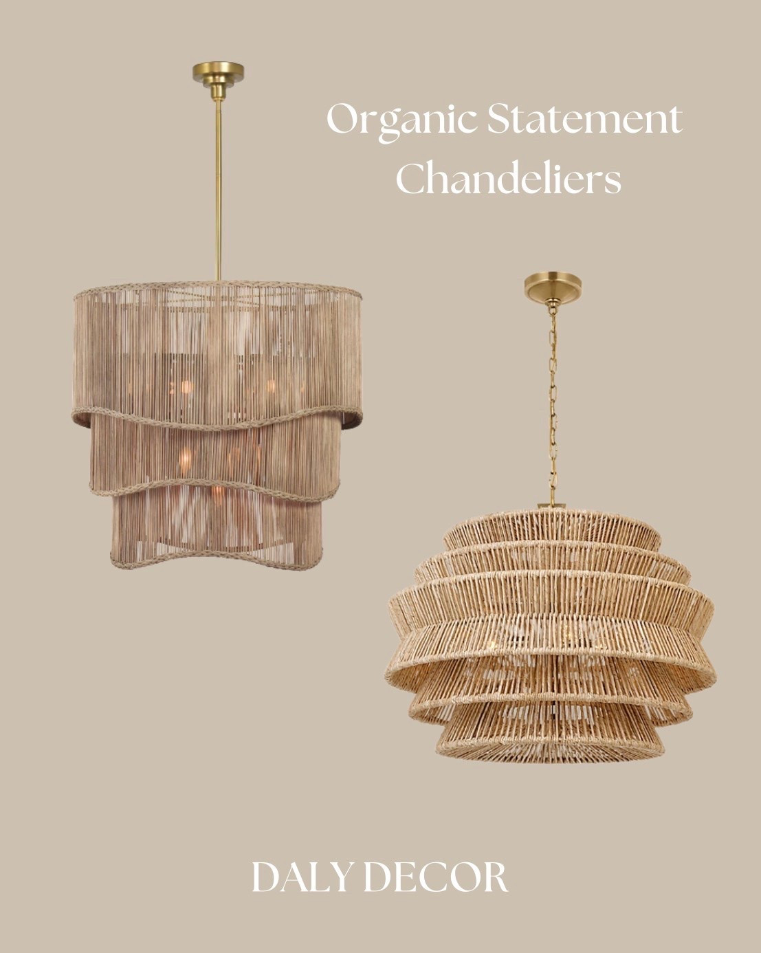 Organic Statement Chandeliers