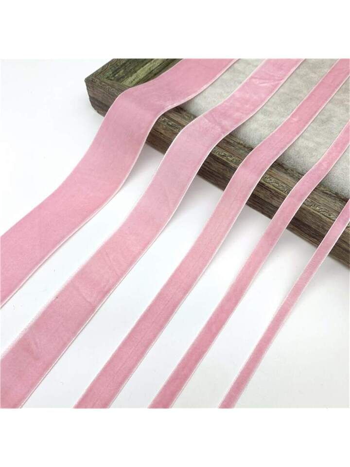 1pc 6/10/15/20/25/38mm Velvet Ribbon Handmade Wedding Party Decoration Ribbon For Gift Wrapping DIY Hair Bowknot | SHEIN