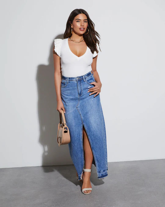 Morie V-Neck Ruffle Sleeve Top | VICI
