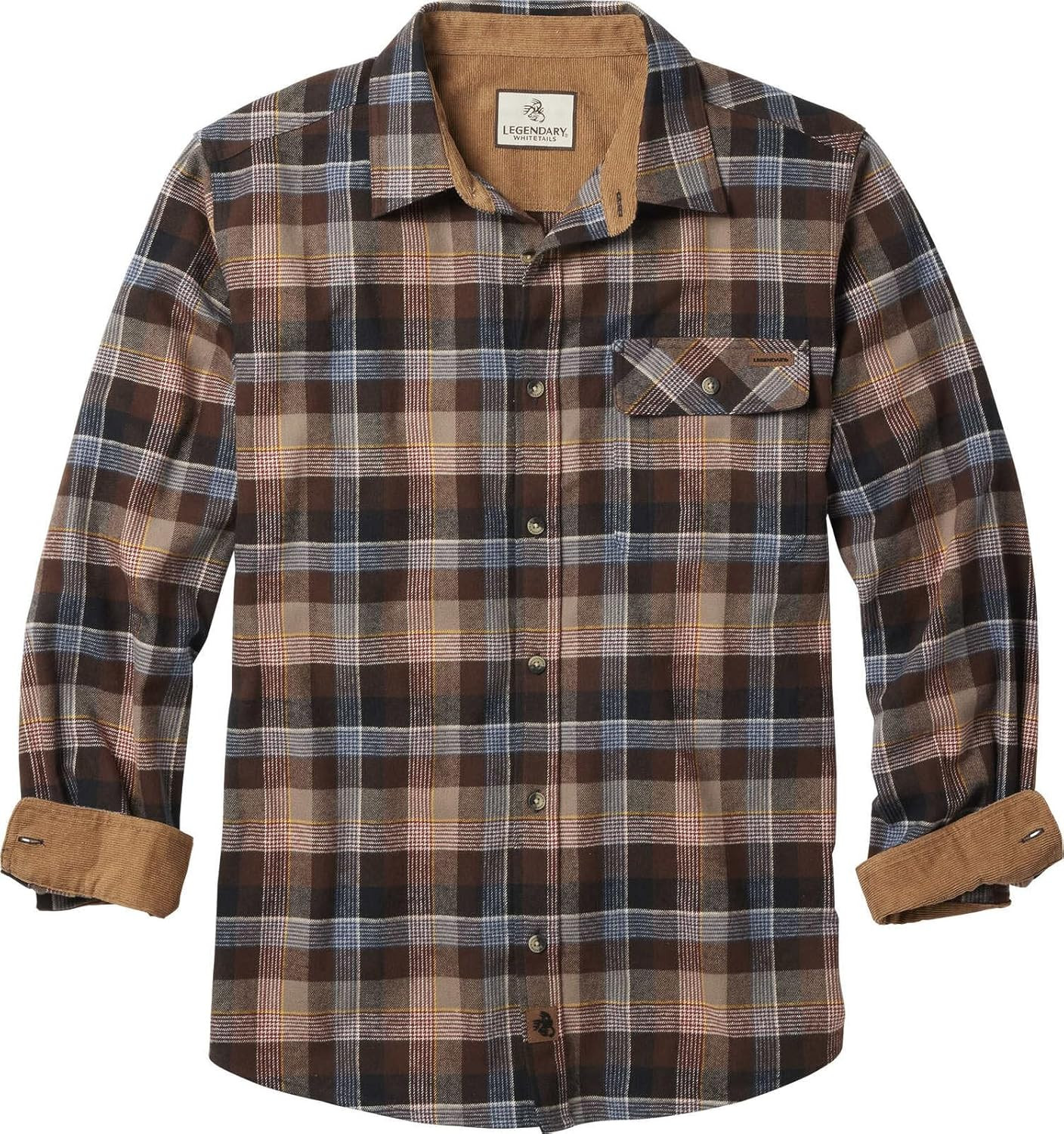 Legendary Whitetails Mens Flannel Long Sleeve Button Down 100% Cotton Shirt | Amazon (US)