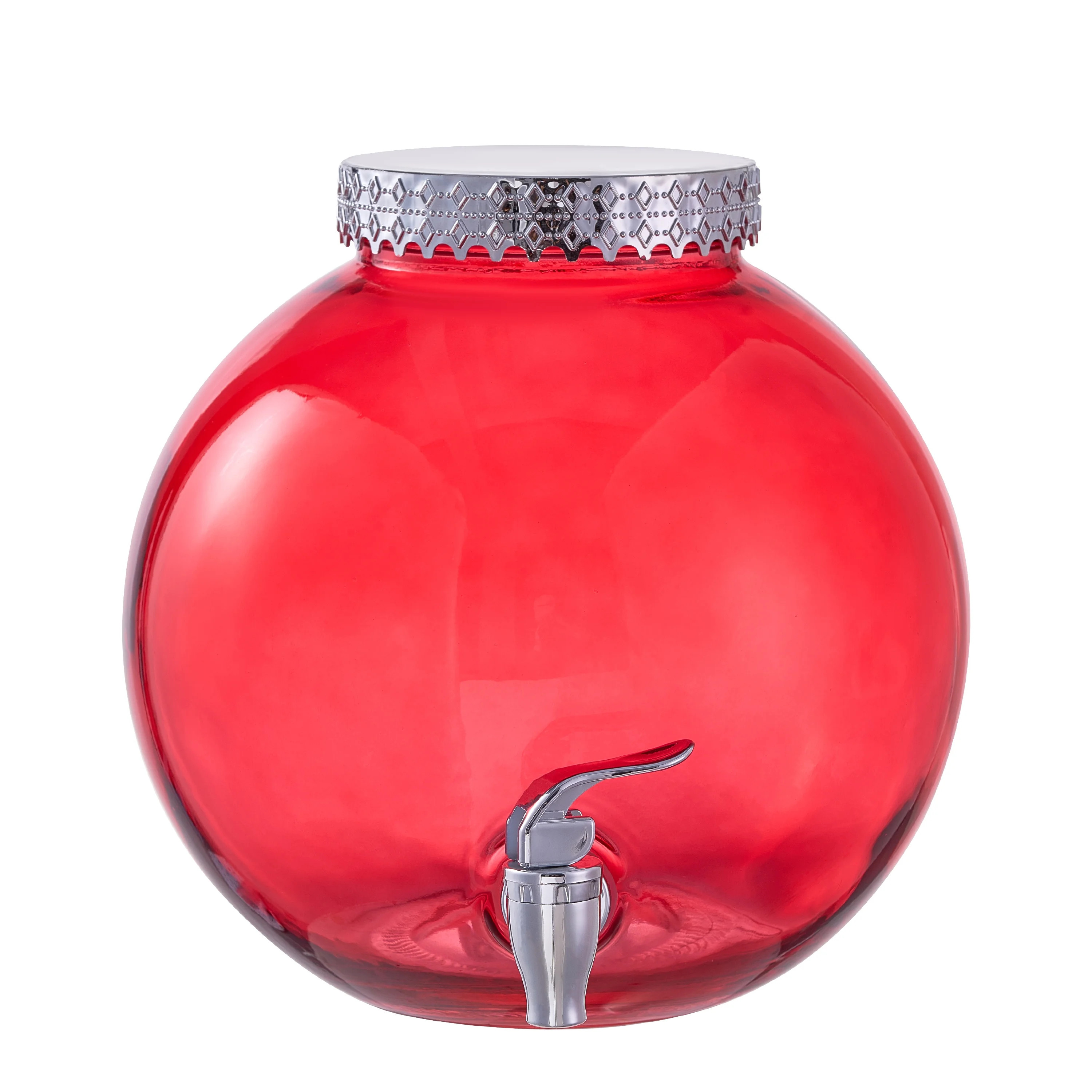 Holiday Time 1.5 Gallon Red Ornament Glass Dispenser - Walmart.com | Walmart (US)