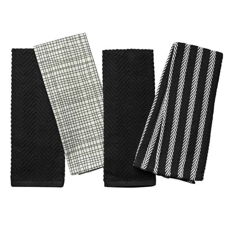 Thyme & Table 4-Pack Kitchen Towels, Crosshatch | Walmart (US)