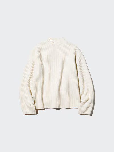 Souffle Yarn Mock Neck Sweater | UNIQLO (US)