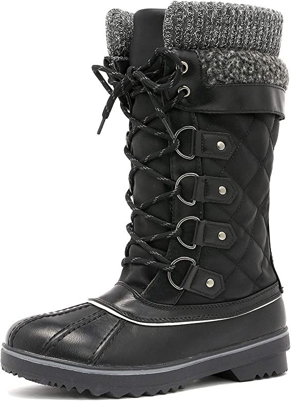 DREAM PAIRS Women's Mid-Calf Waterproof Winter Snow Boots | Amazon (US)