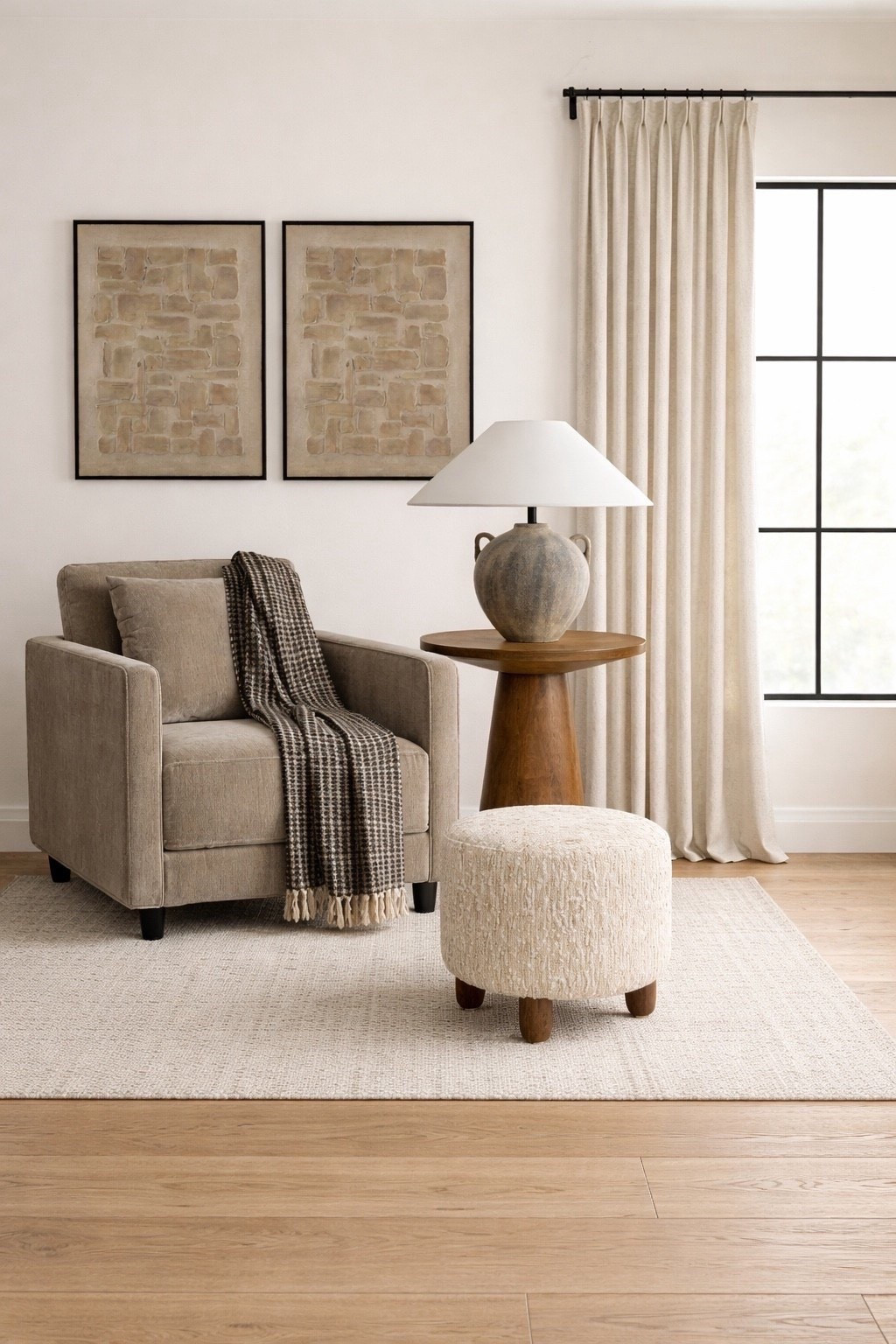 I love a cozy corner moment! The perfect spot to curl up and grab your book while you stay warm. Would you believe me if I told you all these pieces are Wayfair? They’re elevated and timeless, with warmth and such beautiful texture. 

#LTKHome