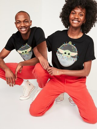 Star Wars: The Mandalorian&#153 The Child Gender-Neutral Holiday-Graphic T-Shirt for Adults | Old Navy (US)