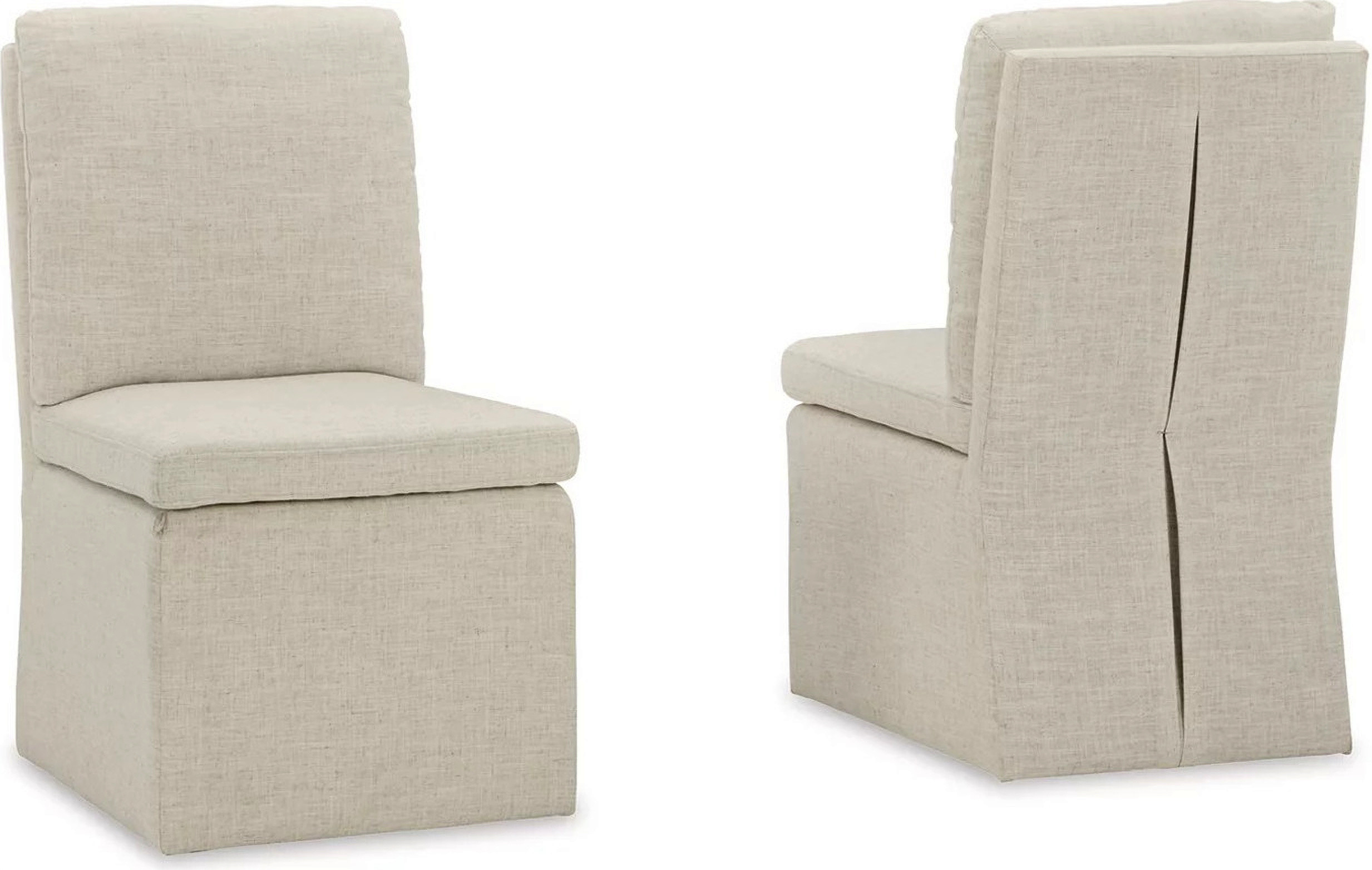 Krystanza Oatmeal Dining Upholstered Side Chair Set of 2 | 1stopbedrooms
