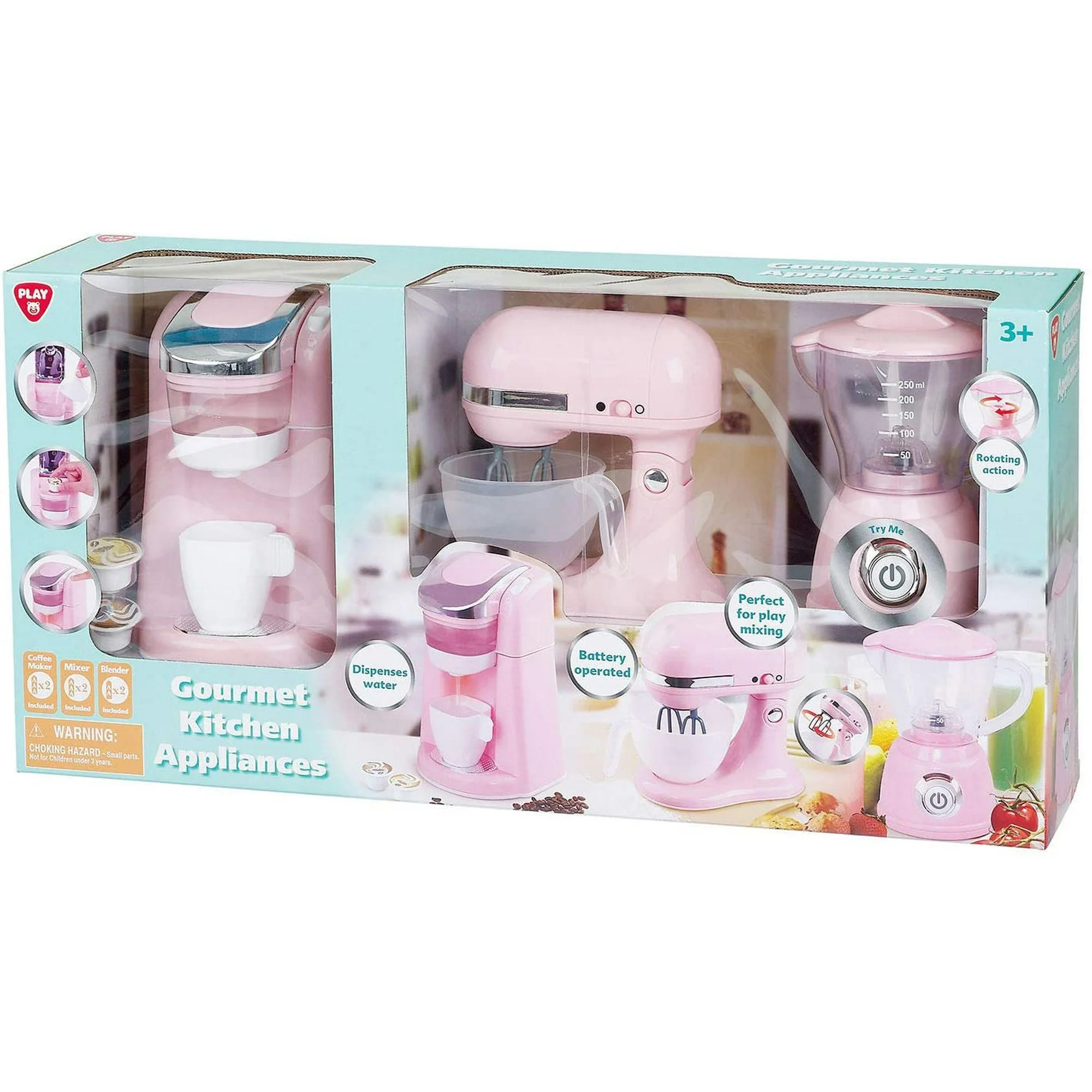 Kitchen Appliances GOURMET Child Size (Pink & Off White) w BATTERY Operated COFFEE MAKER (Dispens... | Walmart (US)