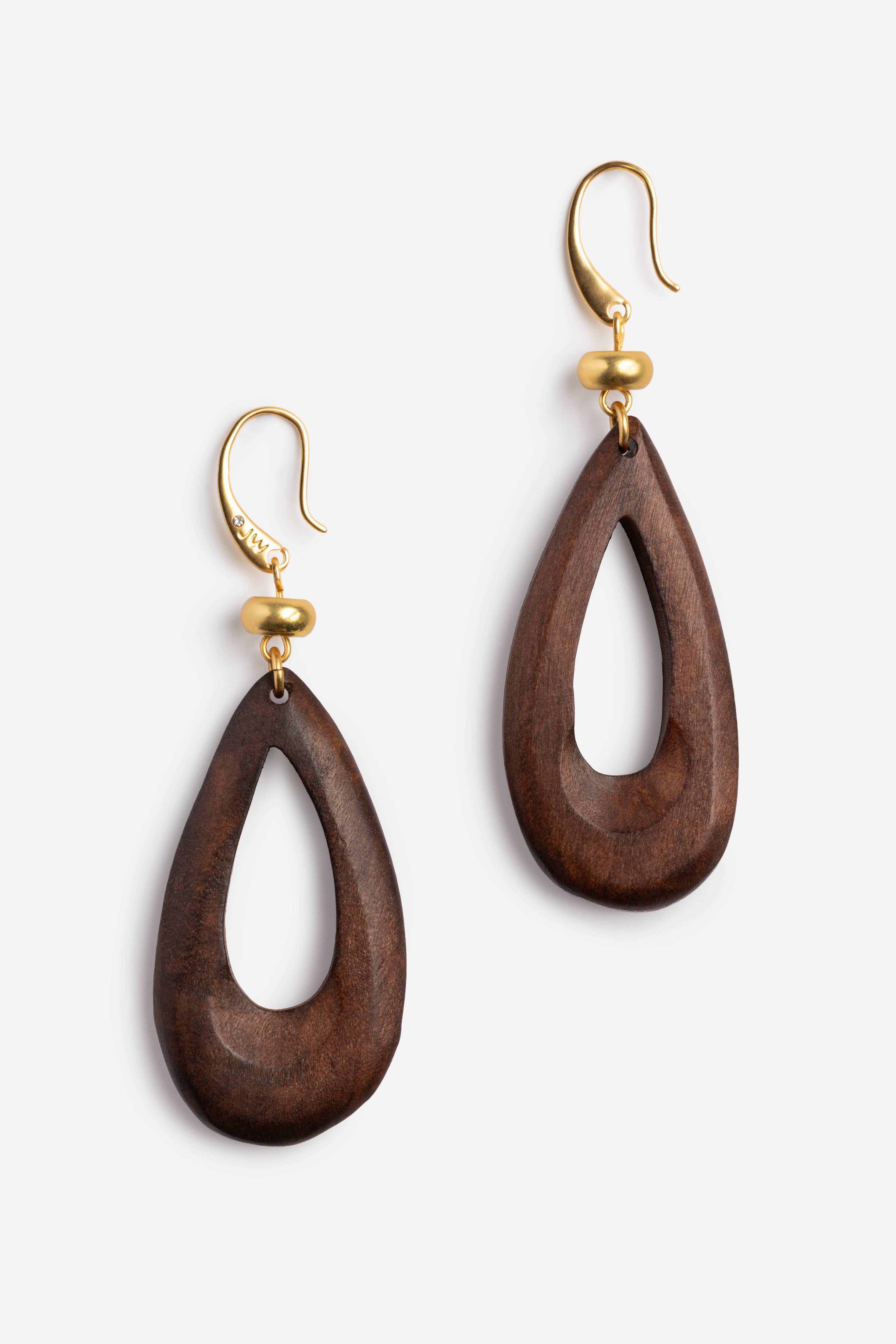 WOOD TEARDROP EARRING
                                
                                    
     ... | Johnny Was