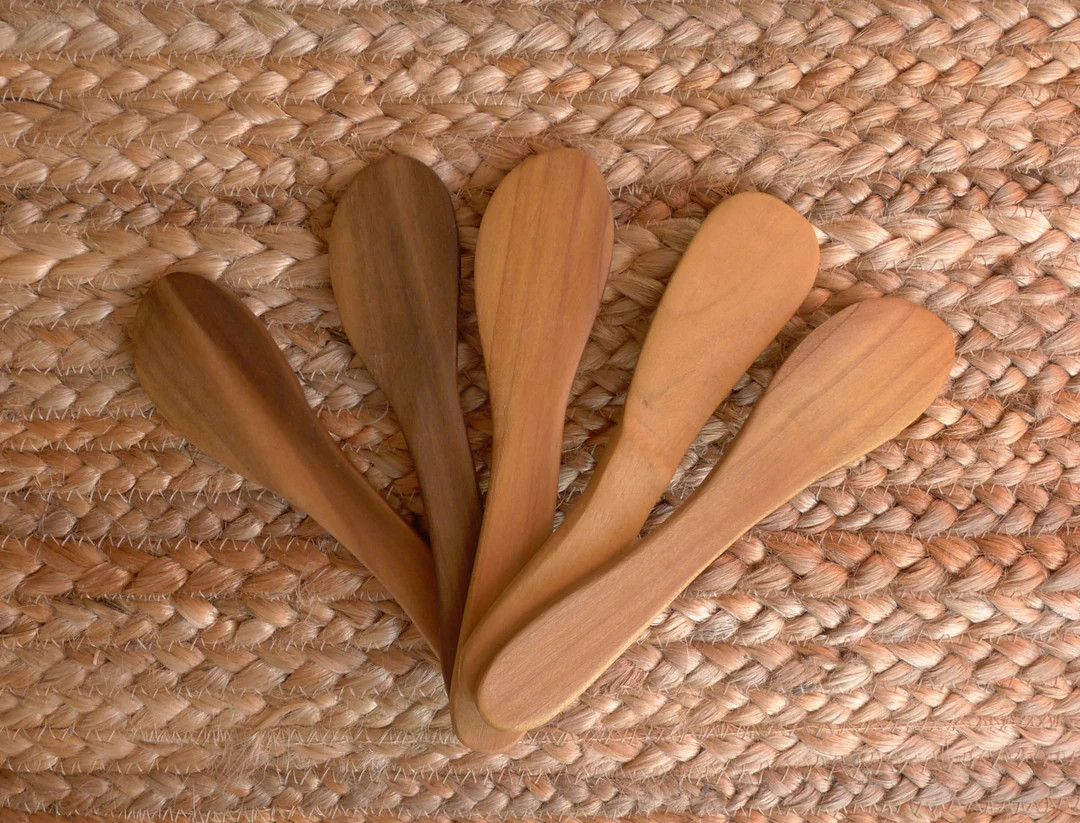 5 Swedish Wooden Butter Knives Smörkniv Knife Soft Cheese Caviar Hummus Avocado Tapas Dip Smorga... | Etsy (US)