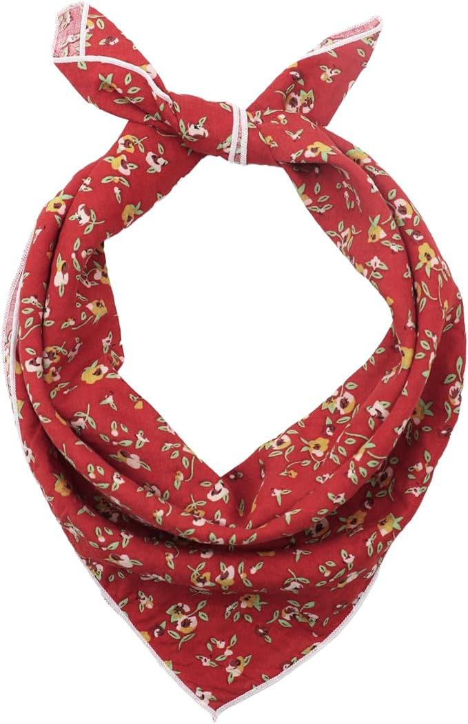 Floral Bandanas for Women Men, 21.56" Square Cotton Head Scarf Bandana Headband Handkerchief for ... | Amazon (US)