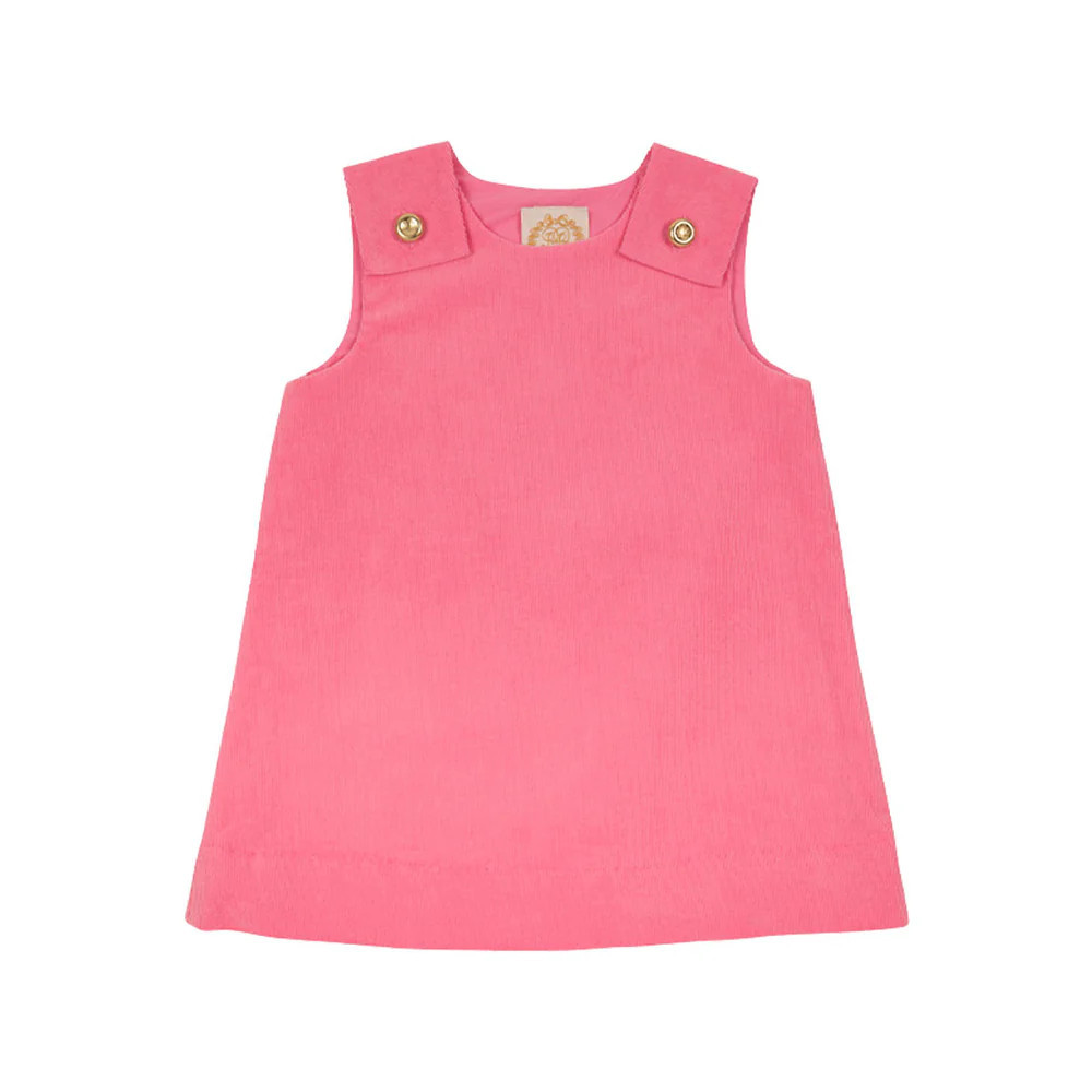 Juliet Jumper (Corduroy) - Hamptons Hot Pink with Brass Buttons | The Beaufort Bonnet Company