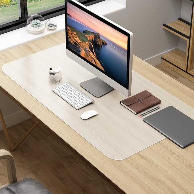 NATRKE Clear Desk Mat Pad, 24"x16"Transparent PVC Desk Protector Pad Large 1.5mm Waterproof Non-S... | Amazon (US)