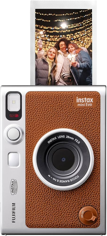 Fujifilm Instax Mini EVO Instant Camera - Brown | Amazon (US)