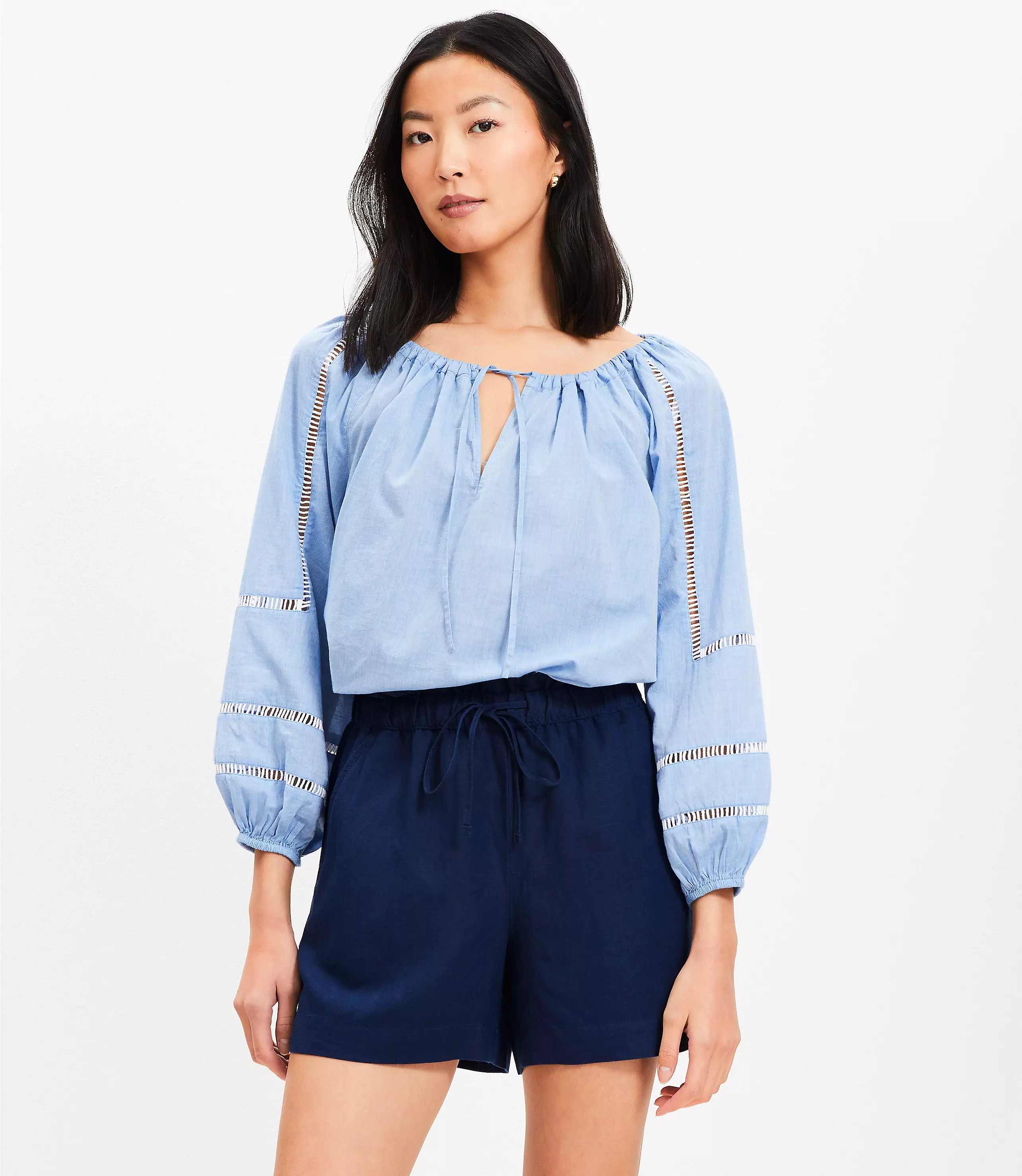 Breezy Shorts in Linen Blend | LOFT