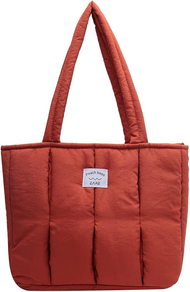 Puffer Tote Bag Puffy Purse for Women Lightweight Nylon Shoulder Bag Padding Hobo Handbag | Amazon (US)