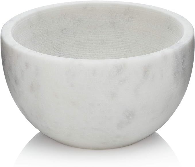 Solid Marble Shaving Soap Bowl by Beau Brummell | Handcrafted White Marble Later Bowl with Interi... | Amazon (US)
