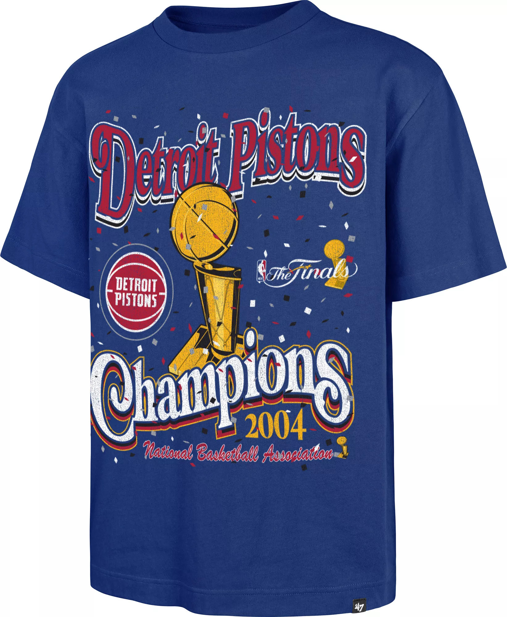 '47 Adult Detroit Pistons Hardwood Classics Past Champs Blue T-Shirt, Men's | DICK'S Sporting Goods