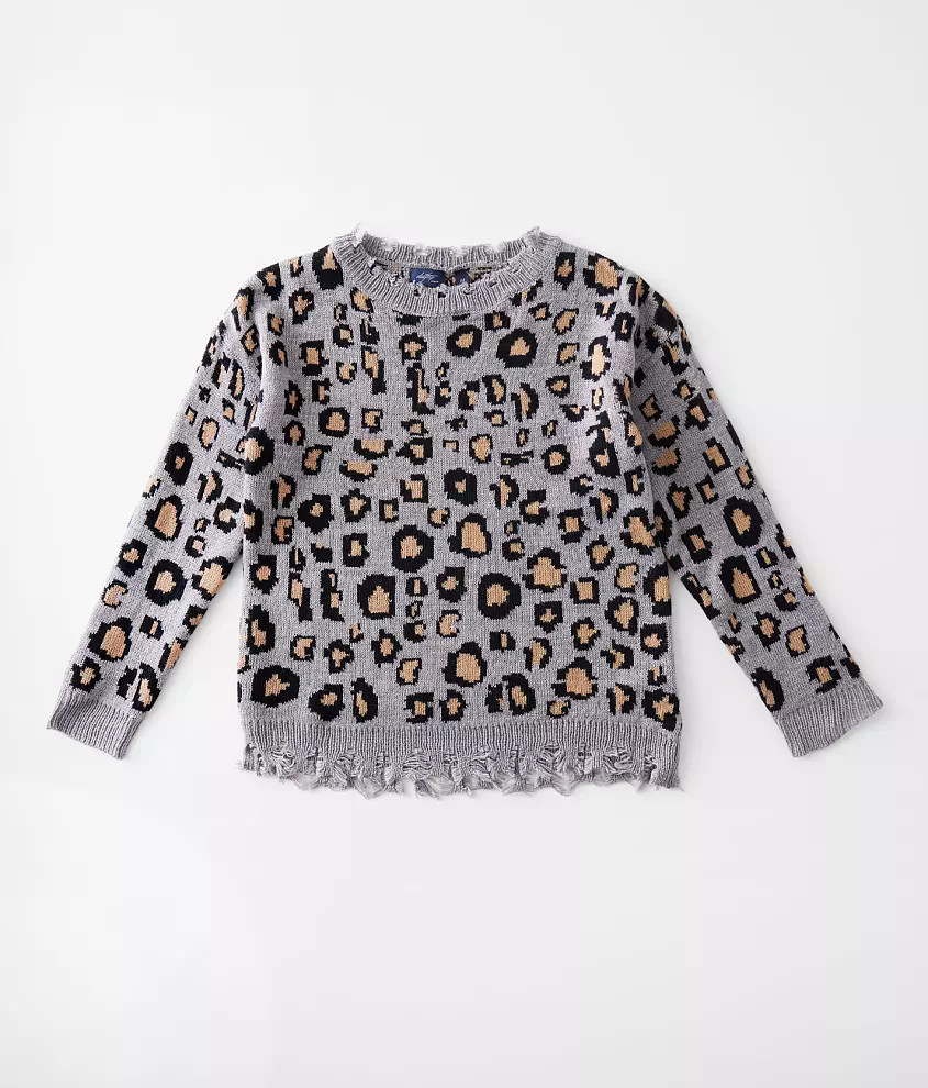 Girls - Animal Print Sweater | Buckle