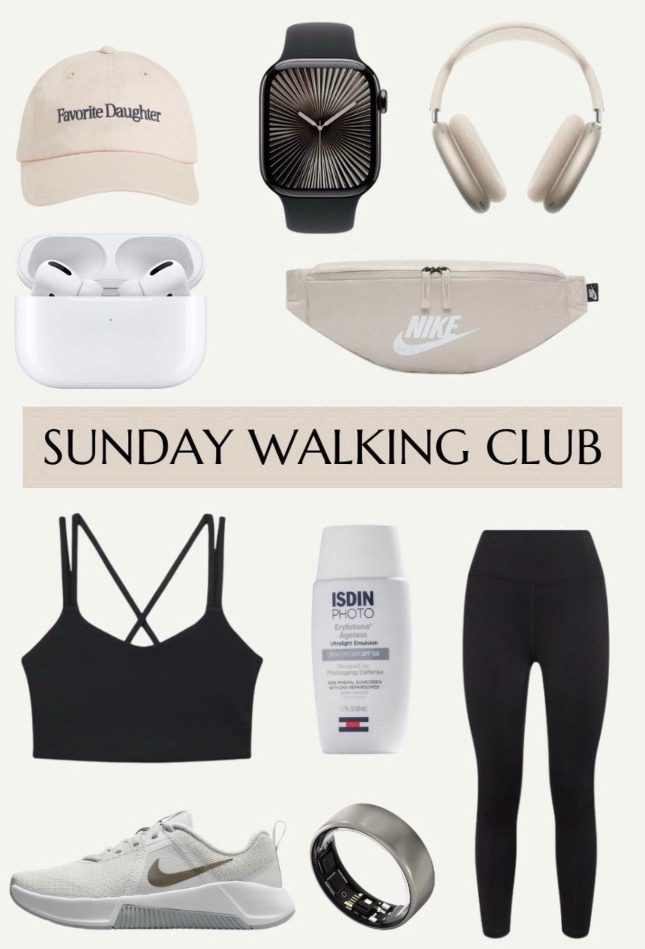 Summer Workout Essentials
Get outside for your  workout or a walk with this workout favorites. Comfy breathable leggings, sports bra, sunscreen, and noise cancelling headphones. Features Apple, Nike, Favorite Daughter

#LTKfitnessgoals #LTKActive #LTKSaleAlert