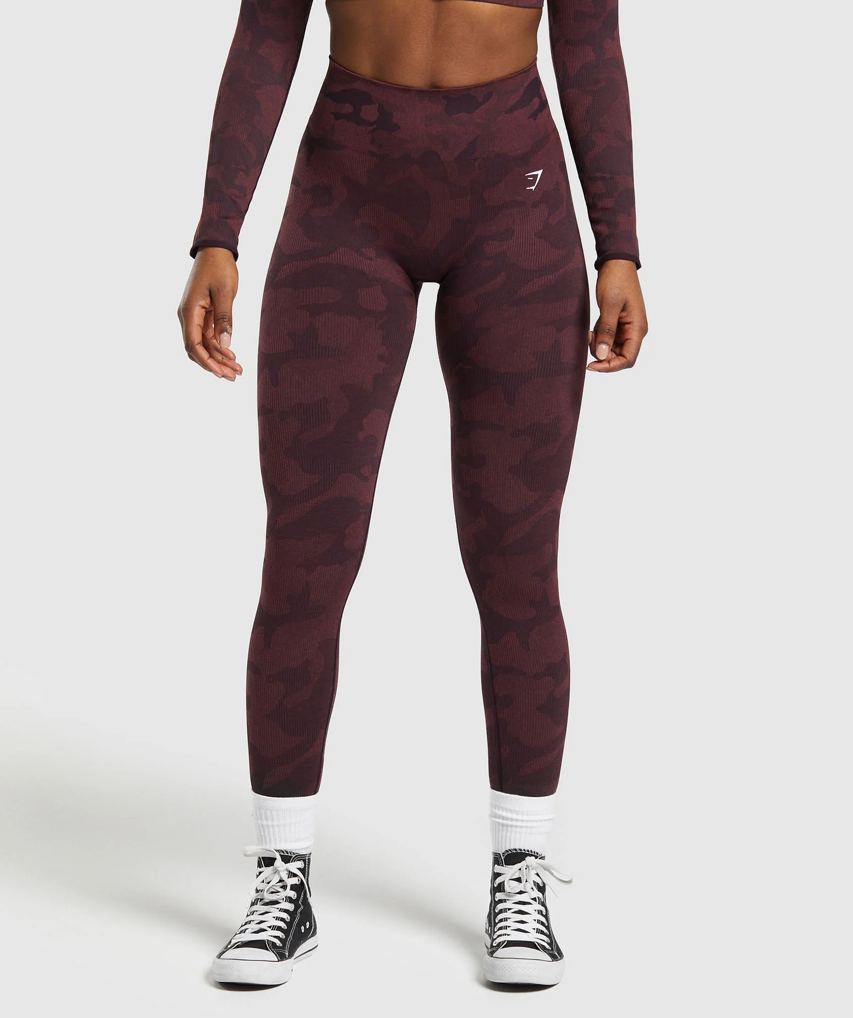 Gymshark Adapt Camo Seamless Leggings - Plum Brown/Burgundy Brown | Gymshark US
