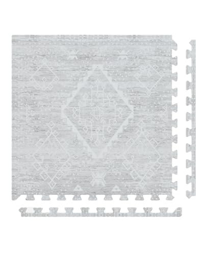 House of Noa Baby Play Mat – 4x6 Gray Ula – Set of 6 Tiles – Cushioned EVA Foam Play Mat for Floor, Soft Interlocking Baby Crawling Mats for Hard Floors | Amazon (US)