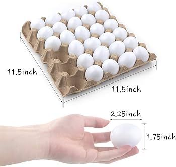 SallyFashion 30 PCS White Plastic Eggs Paintable Easter Eggs Fake Eggs for Crafts Easter Hunts Ba... | Amazon (US)