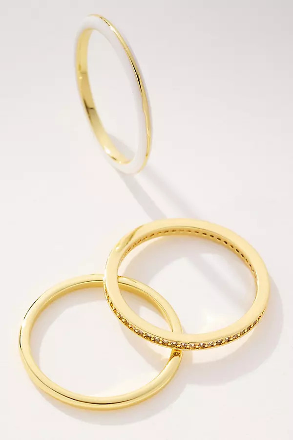 White Hot Forever Rings, Set of 3 | Anthropologie (US)