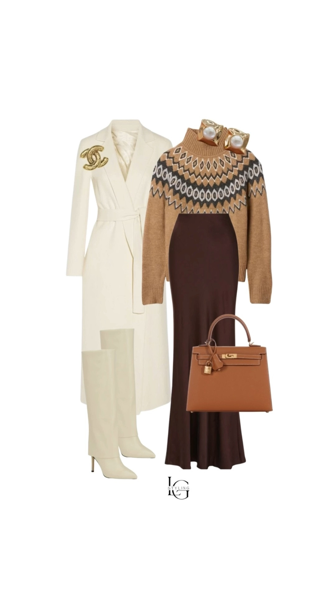 A cozy-meets-polished winter outfit built around rich neutrals. The fair isle knit adds texture and interest while grounding the look in classic winter style, paired with a sleek chocolate brown midi skirt for balance and length. Finished with creamy knee-high boots and a structured caramel handbag for a refined, timeless feel. This is an easy formula for looking pulled-together without feeling overdone—perfect for everyday winter wear, errands, or casual meetings.

Shop this head-to-toe look below ⬇️

#LTKStyle #LTKWinter #NeutralStyle #ClassicStyle #WinterOutfits #CozyChic #QuietLuxury #InvestmentStyle #EverydayOutfits

#LTKSeasonal #LTKgrwm #LTKHoliday #LTKootd