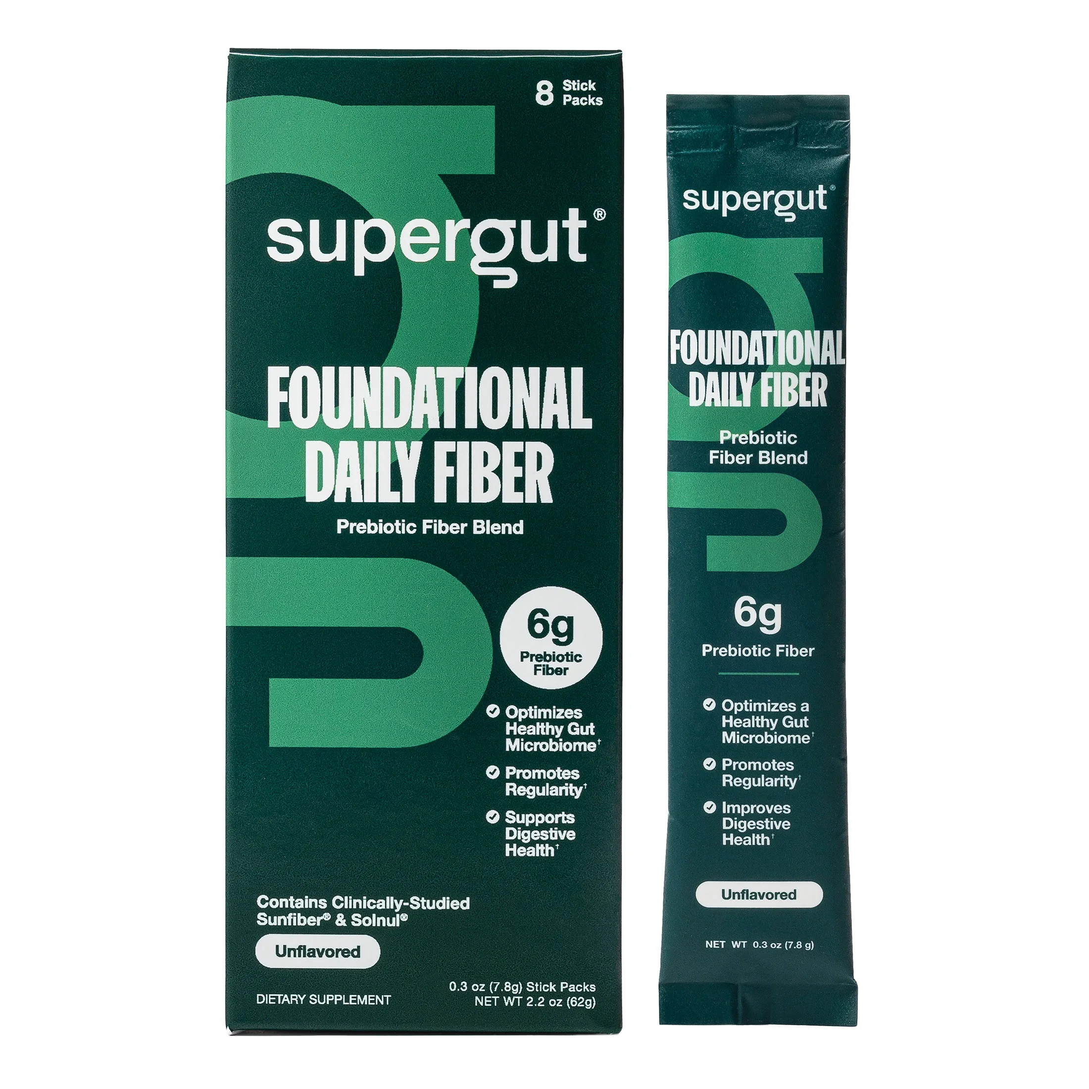 Supergut Foundational Fiber Unflavored Prebiotic Fiber Blend for Gut & Digestive Health, Stick Pa... | Walmart (US)