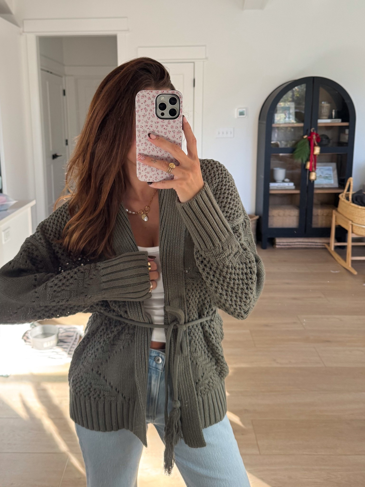 cozy knit cardigan! perfect for the holidays🎄 wearing size S, could’ve done M or L for an oversized fit! 

#LTKSeasonal #LTKHoliday #LTKSaleAlert