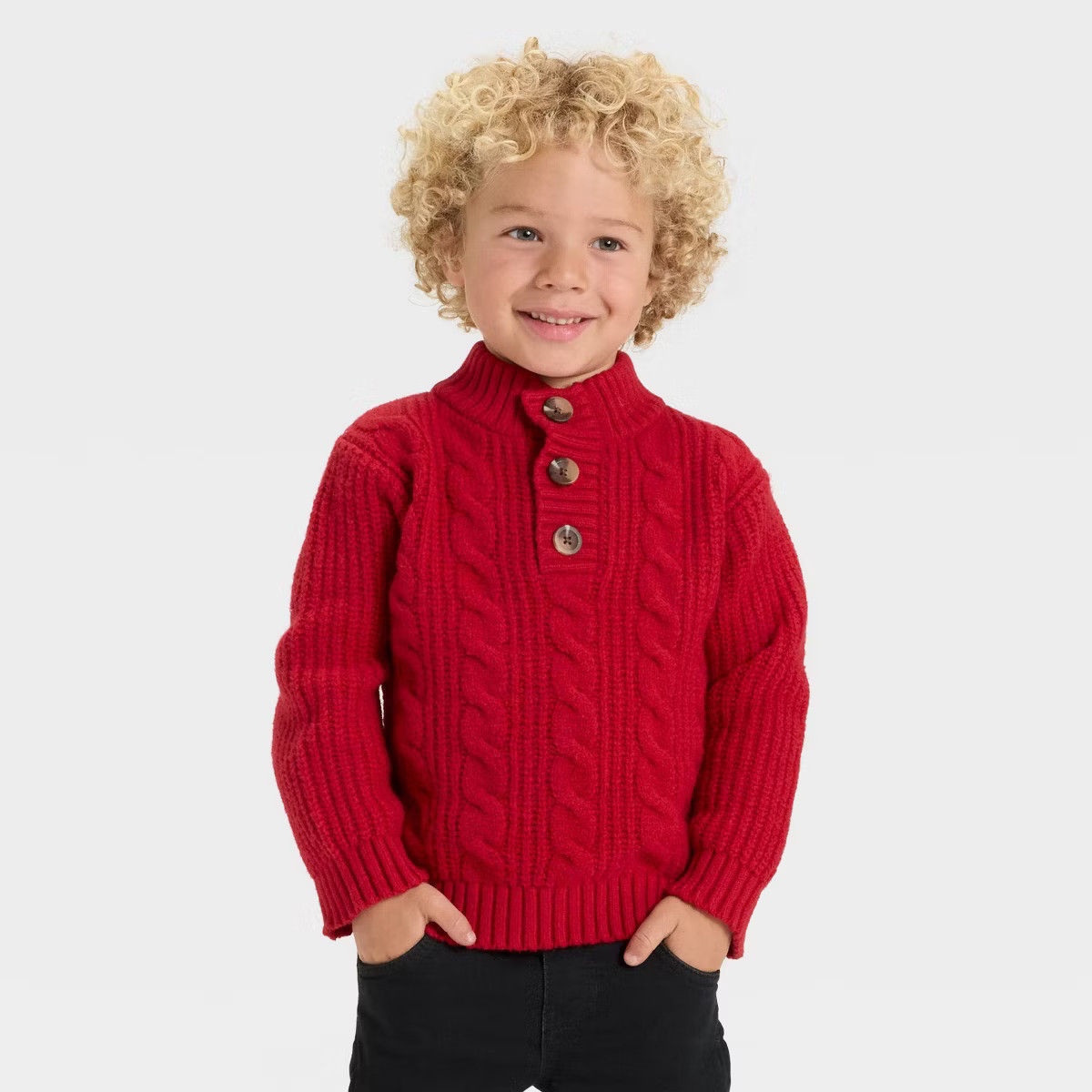 Toddler Boys' Mockneck Knit Sweater - Cat & Jack™ | Target