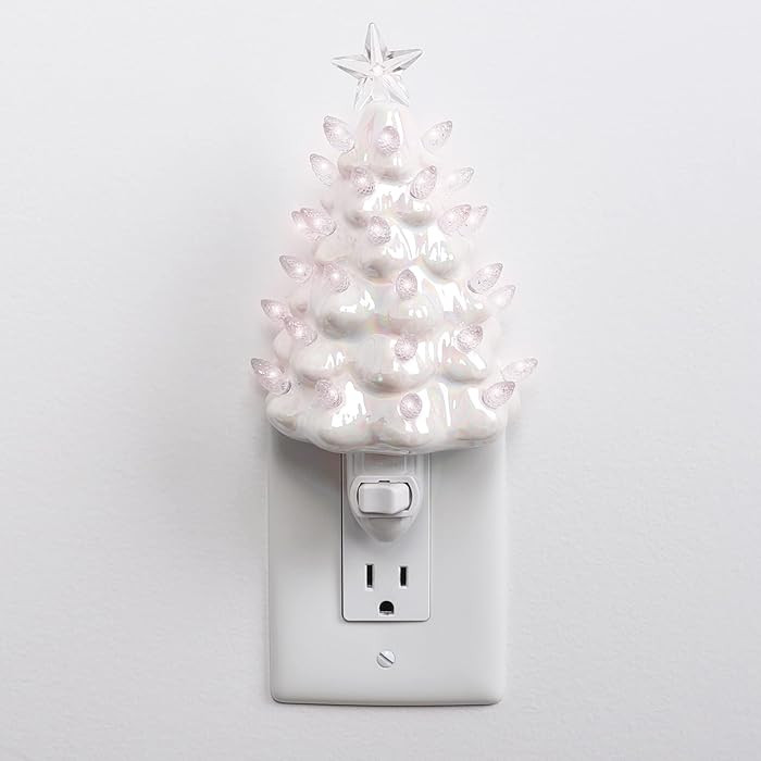 Milltown Merchants Ceramic Christmas Tree Night Light - Plugin Christmas Tree with Lights - Light... | Amazon (US)