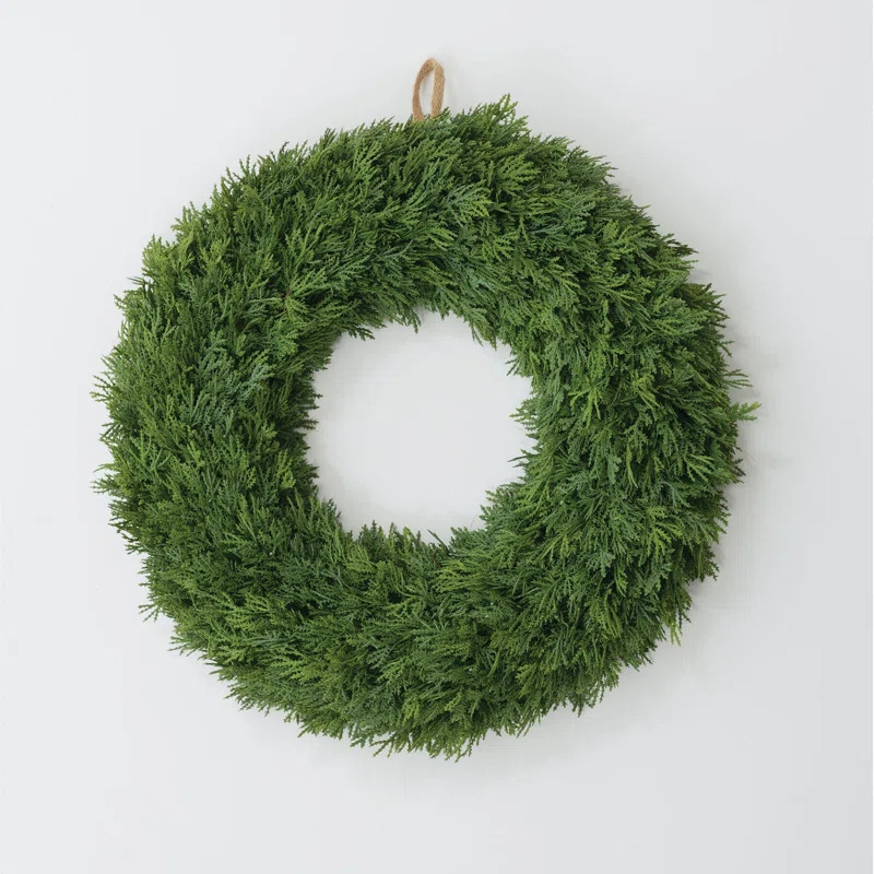 Artificial Lush Cedar Wreath | Wayfair North America