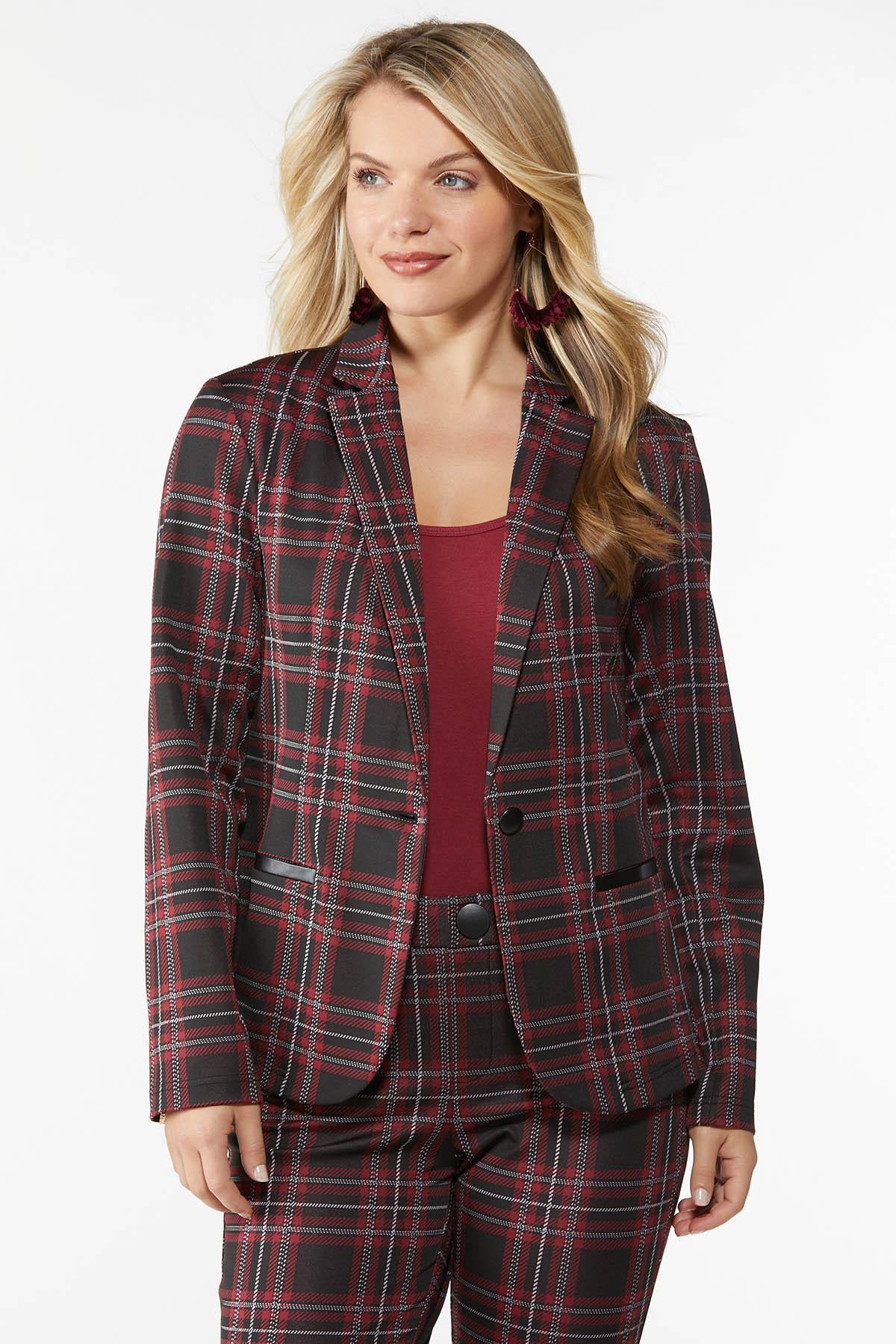 Holiday Plaid Blazer | Cato Fashions