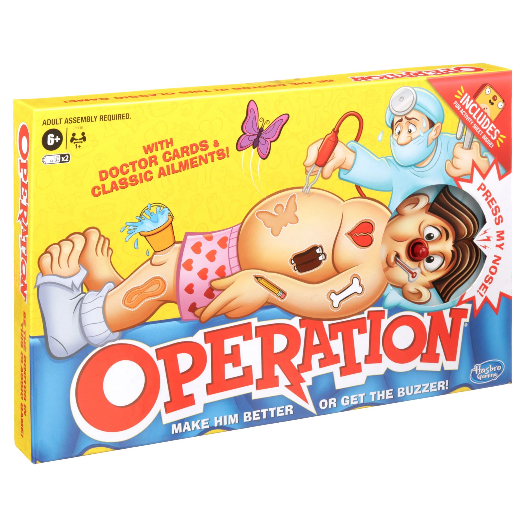 Operation Board Game, For 1 Or More Players, Includes Activity Sheet, For Ages 6 and up | Walmart (US)
