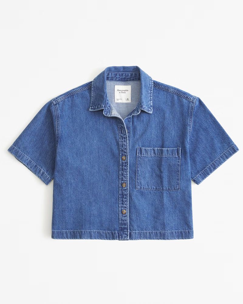 Short-Sleeve Denim Shirt | Abercrombie & Fitch (US)