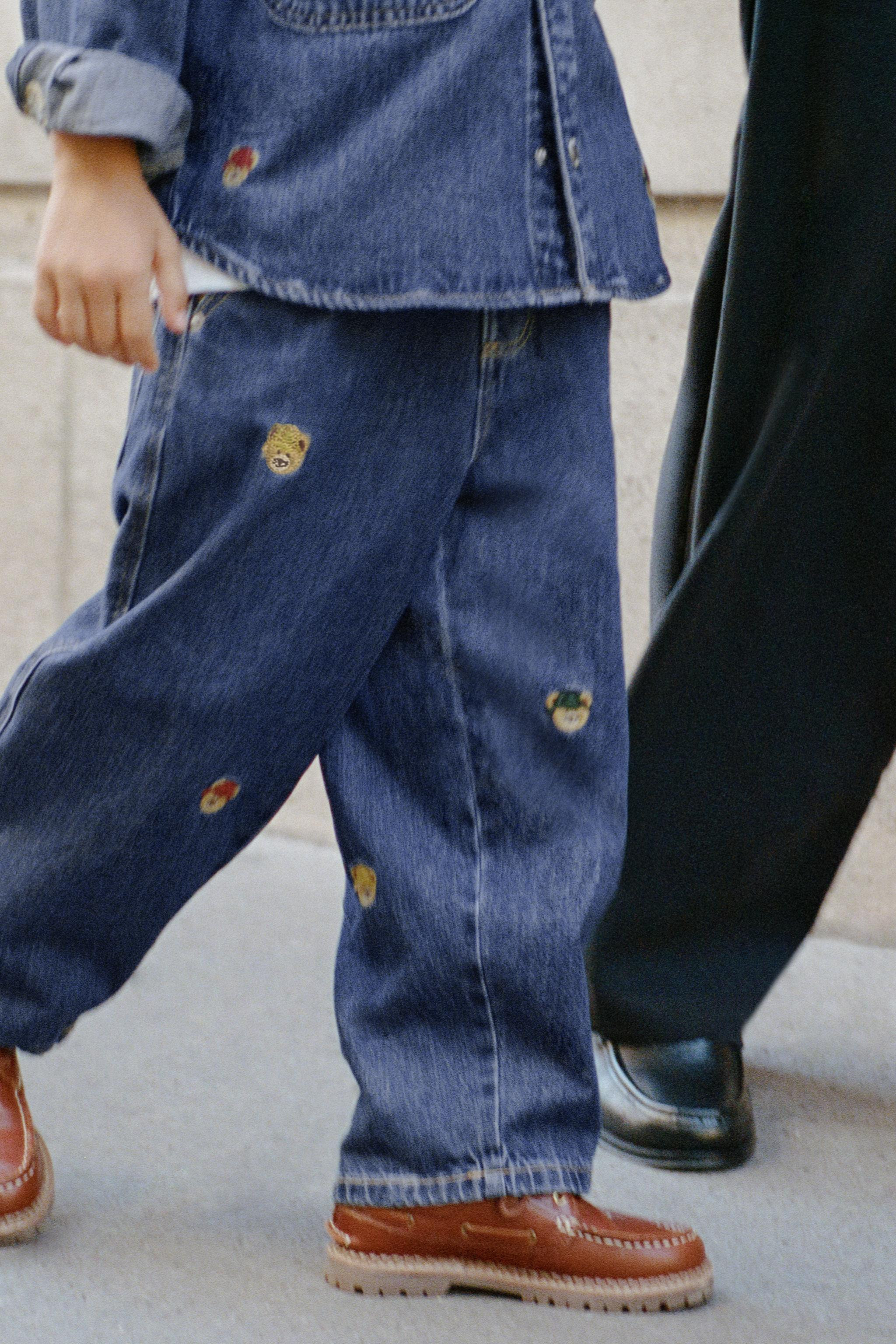 BALLOON-JEANS MIT B\u00c4RENSTICKEREI | Zara DE