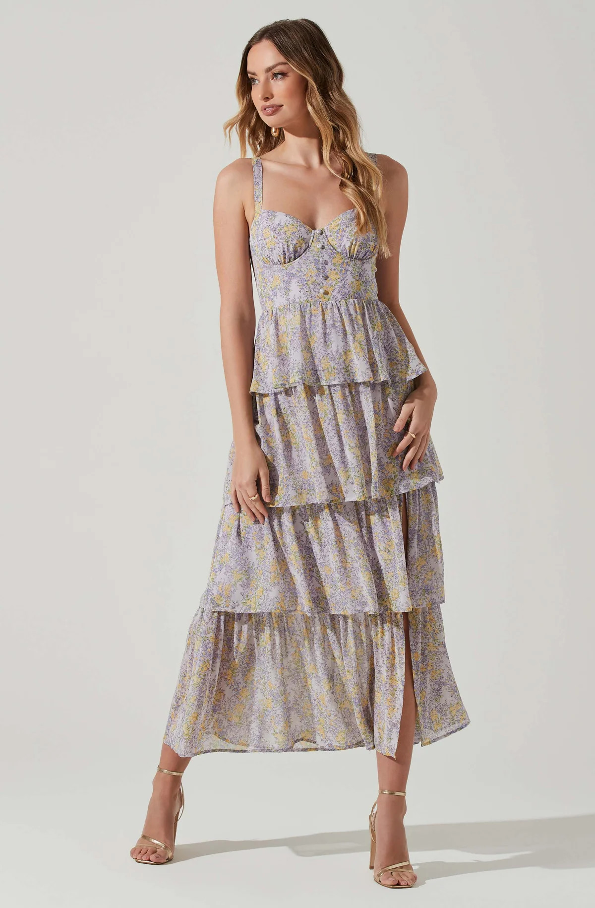 Midsummer Floral Tiered Maxi Dress | ASTR The Label (US)
