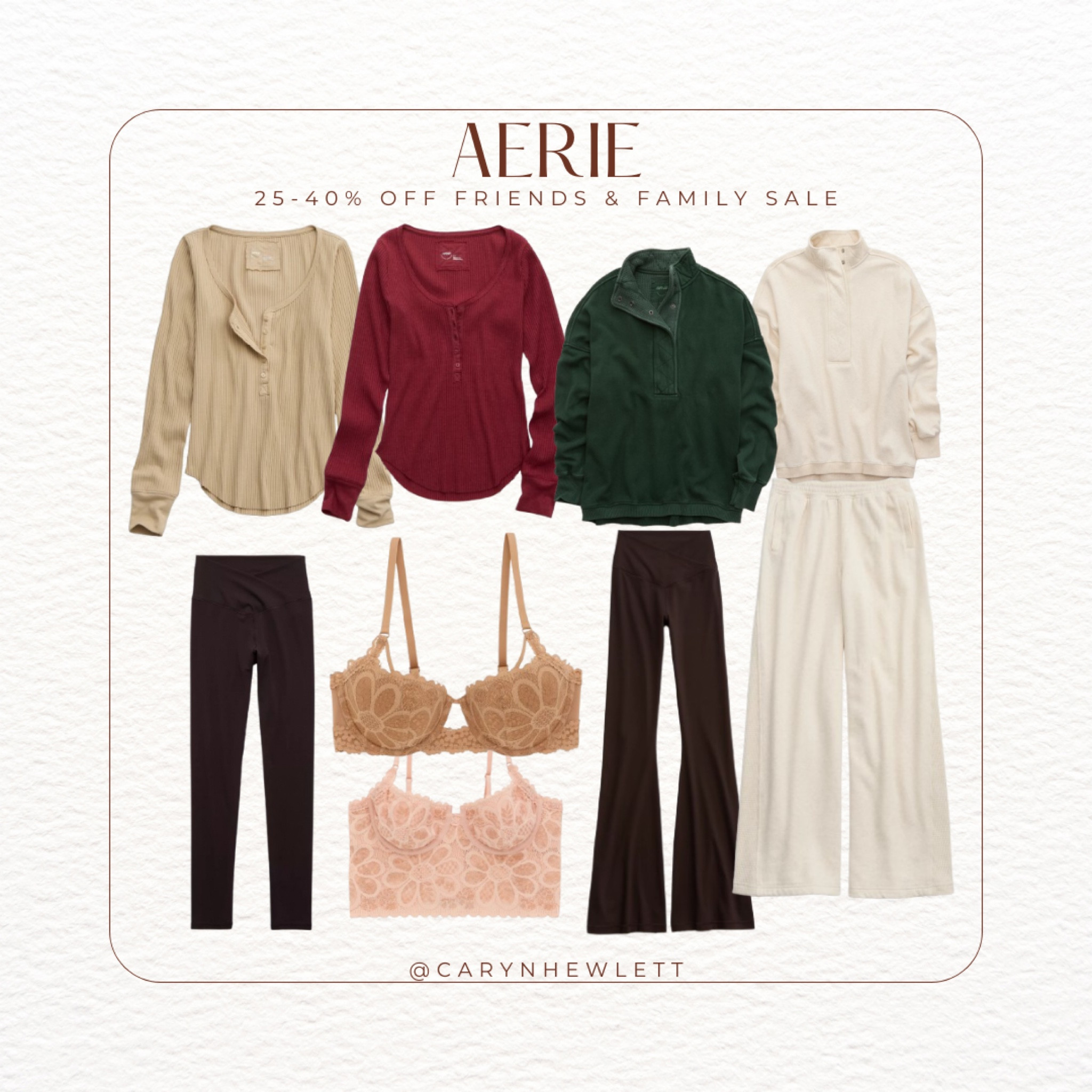 Aerie’s Friends & Family Sale is here! 25-40% off! Snag your cozy must-haves today 🧺🤎🧸

#aerie #aeriesale #loungewear #matchingset

#LTKSaleAlert #LTKFindsUnder100