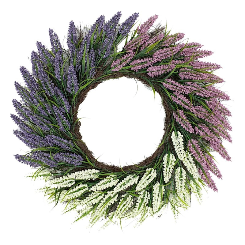 Purple Heather & Berry Floral Wreath, 28" | At Home