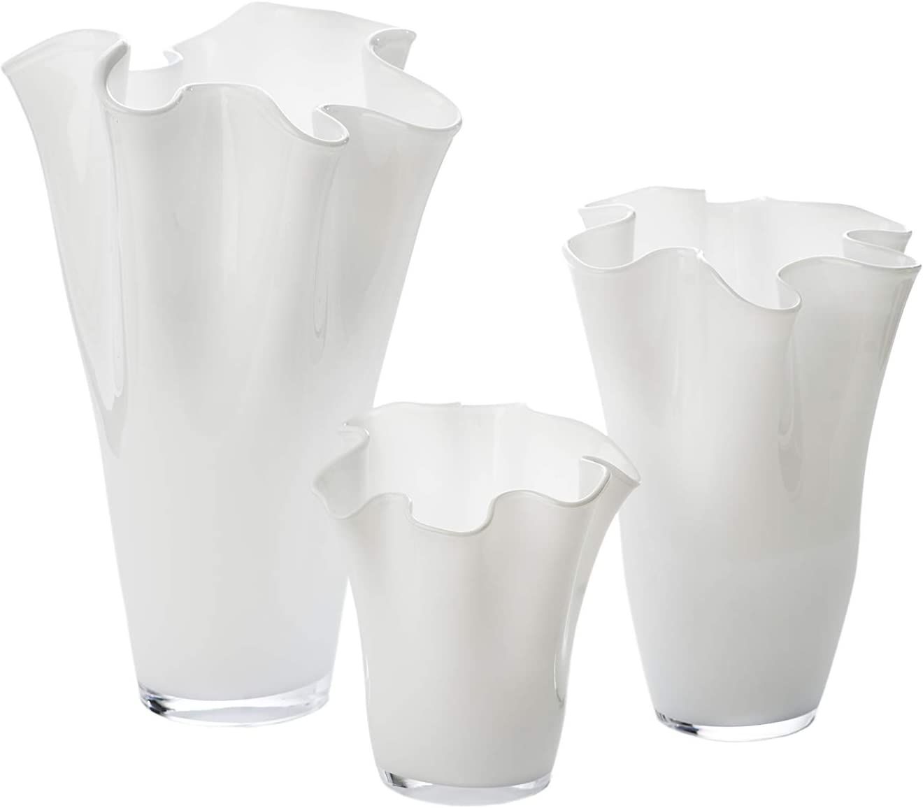 Abigails White Small Ruffle Vase | Amazon (US)